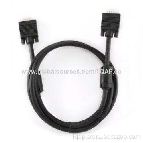 Premium VGA HD15M/HD15M dual-shielded with 2*ferrite 1.8m cable